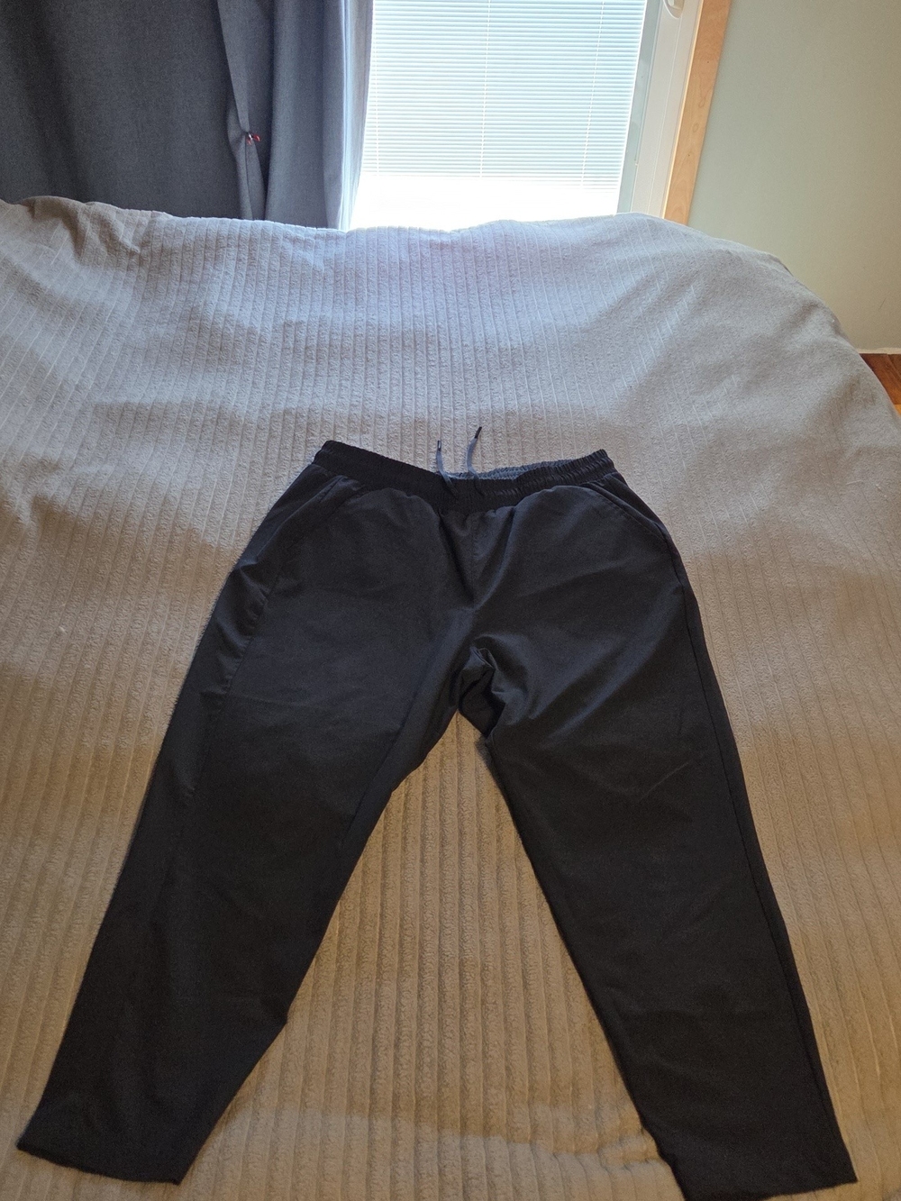 Black Drawstring Casual Pants